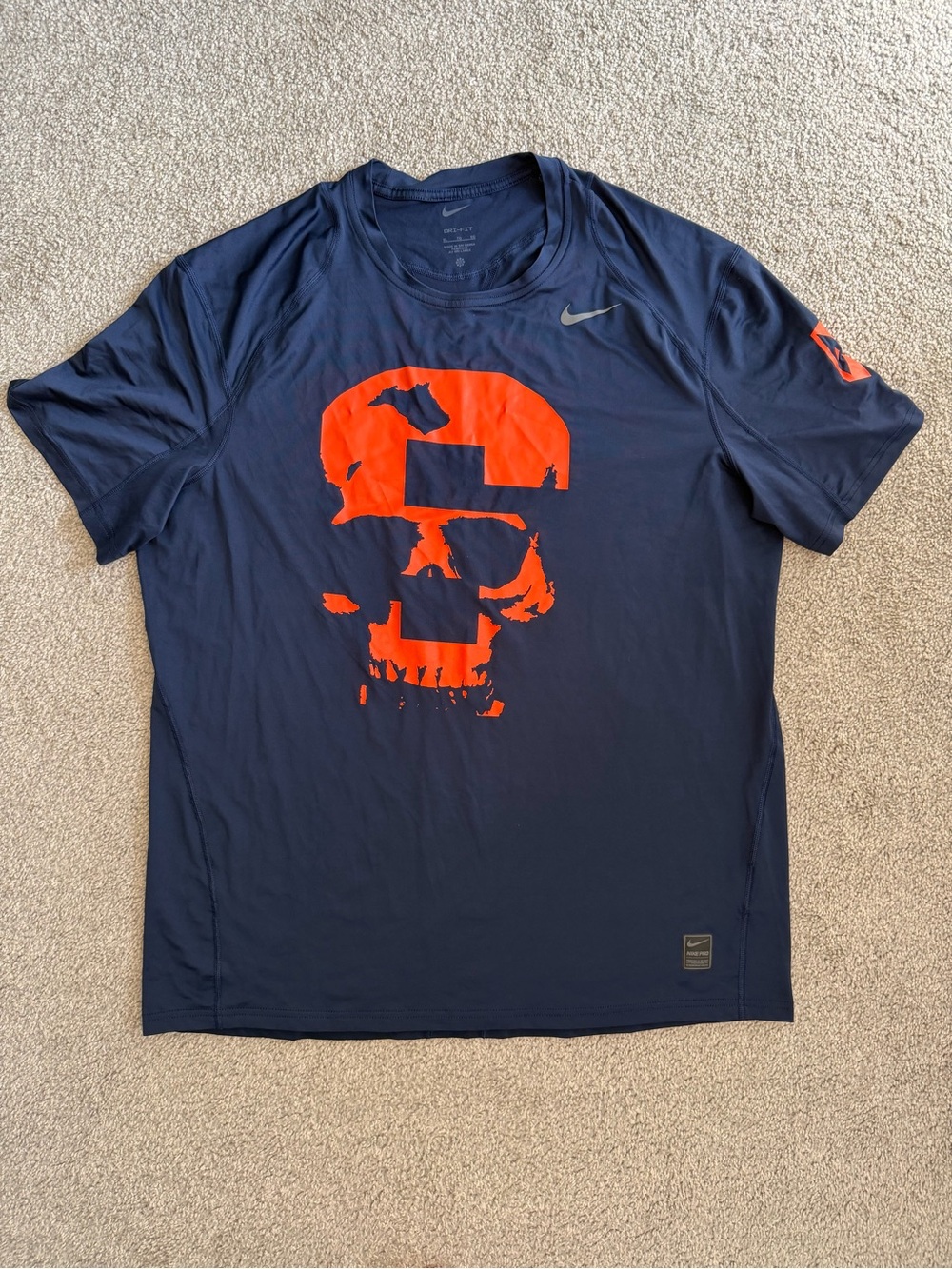 Rare Nike Dri-FIT Syracuse Orange Skull Player T-Shirt